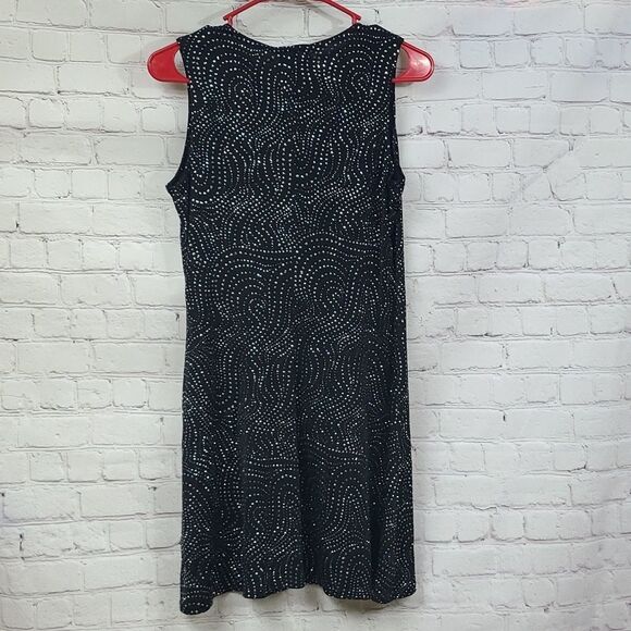 Vintage 90s Y2K Jump Black/Silver Metallic Glitter Sleeveless Formal Party Dress - Picture 8 of 8